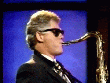 bill clinton on saxophone